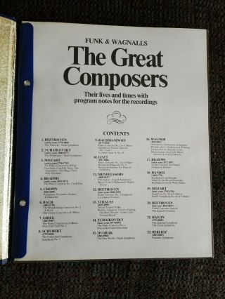 FUNK AND WAGNALLS The Great Composers Their Life & Times W/ Program Notes 3