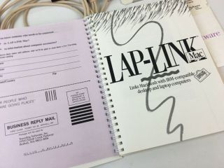 Vintage IBM / MAC : LAP - LINK Macintosh Software Including Cables and Floppys 4