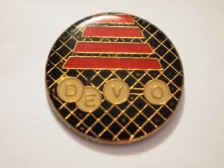 Vintage Devo Music Group Old Enamel Pin