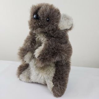 Vtg Country Critters Inc Gray Koala Bear Hand Puppet Plush Toy 12 " Pretend Play