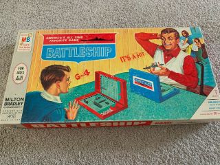 Vintage 1967 Battleship Board Game Milton Bradley Game Night Complete