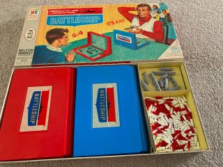 Vintage 1967 BATTLESHIP Board Game Milton Bradley Game Night COMPLETE 2