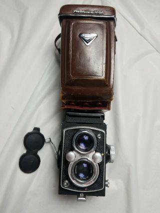 Yashica Mat Camera Copal Mxv W/ Yashinon 1:3.  5 80mm And Case
