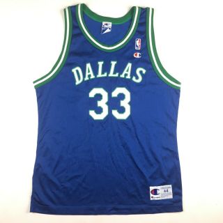 Vintage 1996 Dallas Mavericks Champion Jersey Size 44 Mens Large 33