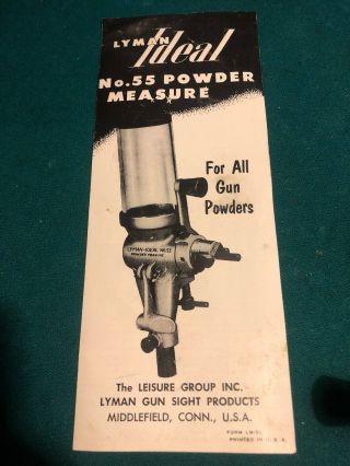Vintage Lyman Ideal Powder Measure No.  55 Reloading 4