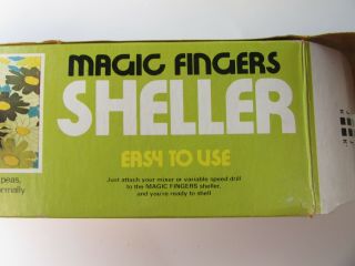 Vtg Magic Fingers Pea Bean Sheller Automatic Shelling Machine w Box Instructions 4