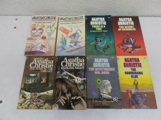 8 Agatha Christie Vintage Cover Mystery Books