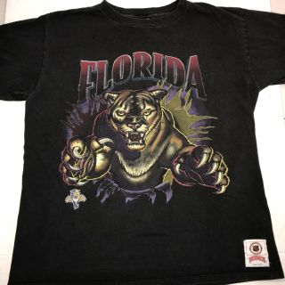 Nhl Florida Panthers Vintage Graphic T - Shirt Nutmeg Mills Size Xl
