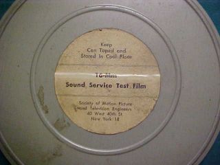 Bell & Howell projector service - mans SOUND SERVICE TEST FILM 300 ft.  16mm 2