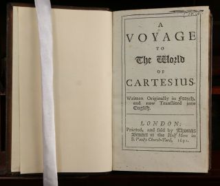 A Voyage To The World Of Cartesius - 1692 - Scarce Work Of Science Fiction