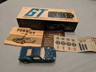 L78 Vintage Atlas 1/32 Scale Slot Car 1964 Blue Ford Gt Le Mans Great Shape