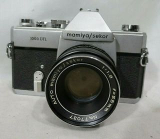 Mamiya/sekor 1000 Dtl 35mm Slr W/mamiya/sekor 55mm F/1.  8 Lens