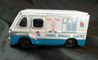 Vintage Mister Softee Ice Cream Friction Tin Truck 1960’s Advertising Toy 2
