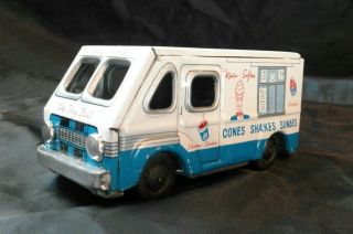 Vintage Mister Softee Ice Cream Friction Tin Truck 1960’s Advertising Toy 3