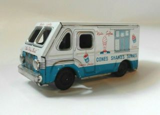 Vintage Mister Softee Ice Cream Friction Tin Truck 1960’s Advertising Toy 6