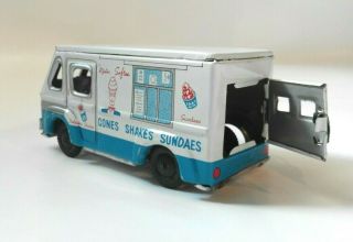 Vintage Mister Softee Ice Cream Friction Tin Truck 1960’s Advertising Toy 8