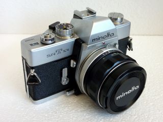 Minolta Srt 101 Camera Body & Mc Rokkor Pf 58mm F/1.  4 Lens
