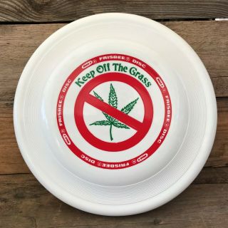 Vintage Frisbee Keep Off The Grass Pot Leaf Anti Marijuana Fastback Fb7 Nm