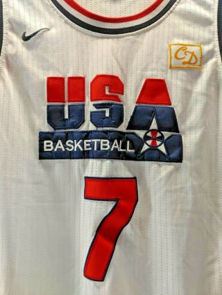 Vintage USA Basketball Jersey Larry Bird 7 Nike Men’s Size L Dream Team 1992 2