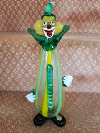 11” Murano Glass Vintage Collectable Clown