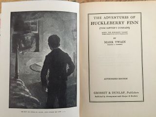 1918 Edition / THE ADVENTURES OF HUCKLEBERRY FINN / MARK TWAIN 4