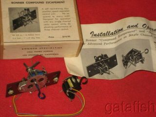 Vintage Bonner Compound Escapement & Motor Control Unit R/c Model Airplane