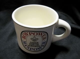 Vintage Boy Scout Boypower Manpower Coffee Mug Cup Scouting USA BSA 3
