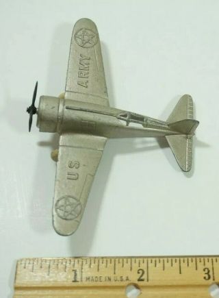 Vintage Tootsietoy Us Army 119 Northrup Alpha Plane Diecast Toy Airplane Silver