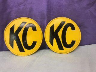 KC Off Road Hi - Light Covers 2 Vintage Yellow 6” Lights 7