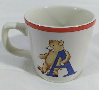 Tiffany Alphabet Bears Childs Mug Cup China Teddy Bear Vintage Abc