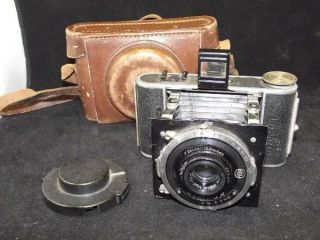 Rare Vintage F Deckel Korelle Folding Camera W/enoldar 4.  5 F=7.  5cm & Case - 1931