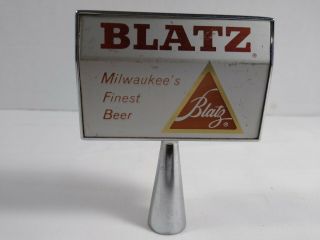 Blatz Beer Vintage Chrome Enamel Beer Tap Handle Knob