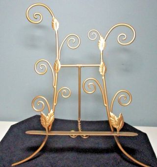 Vintage Brass Tabletop Display Stand Sheet Music/photos/collector Plates,  Etc.