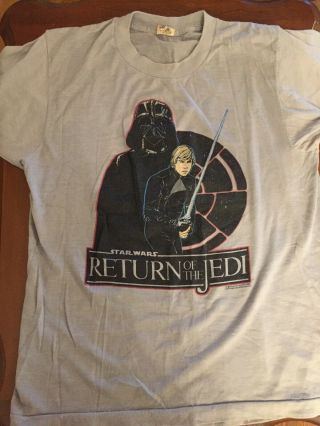 1983 Vintage Return Of The Jedi T - Shirt.  Authentic (art Label)
