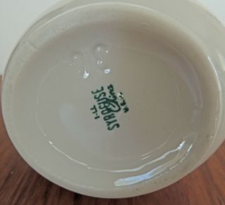Vintage Syracuse China 16 oz Milk Syrup PITCHER Green Stripe Restaurant Ware 4
