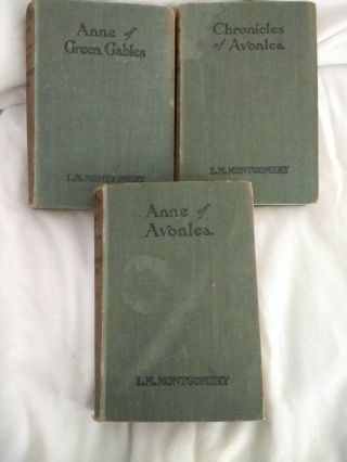 Vintage,  Anne Of Green Gables,  Avonlea,  3 Books L M Montgomery,  1934 Editions,