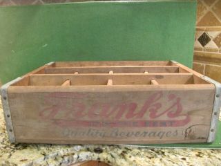 Vintage Wood Crate FRANK ' S Quality Beverages PHILA PA Soda Pop Bottle Wood Crate 4