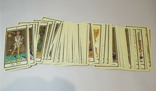 Vintage Tarot Cards Medieval Style Complete 78 Card Deck Gold Us Games 1984