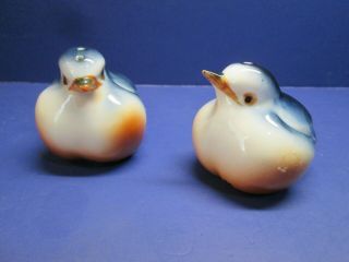 Vintage Unbranded Little Chubby Fat Bird Salt And Pepper Shakers - Very Cute