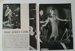 1958 Ls Ayres Womens Christian Dior Irene Suit Dress Vintage Fashion Ad
