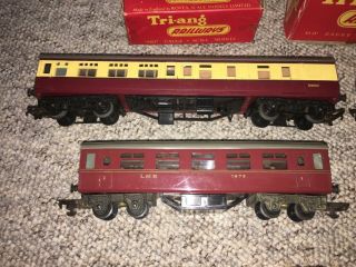 VINTAGE TRIANG HORNBY OO GAUGE ELECTRIC LOCO R52 0 - 6 - 0 BOXED,  WAGONS & COACHES 4