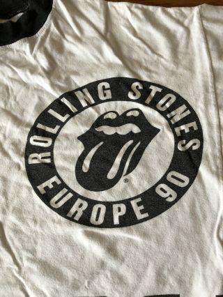 Vintage 1990 Rolling Stones Europe 90 Tour T Shirt.