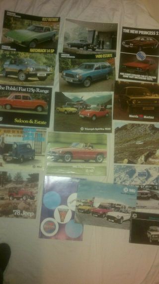Vintage Car Sales Brochures 1970s Mini Mg Triumph Daimler Marina Etc Etc 1970s
