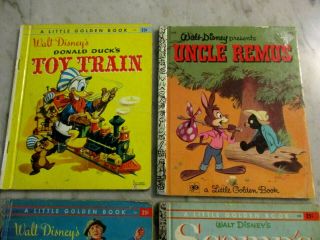4 Vintage Little Golden Books DISNEY PAUL REVERE UNCLE REMUS DONALD DUCK SCAMP 2