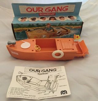 Vintage 1975 Mego Our Gang Little Rascals Rowboat Paddle Boat W/box