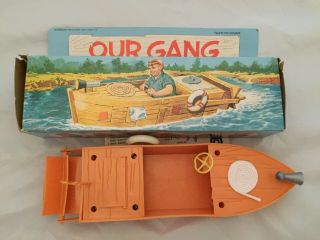 Vintage 1975 Mego Our Gang Little Rascals Rowboat Paddle Boat w/Box 6