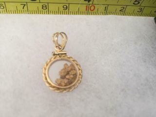 Vintage 14kt Gold Jewelry Flakes Pendant 2.  1 Gr