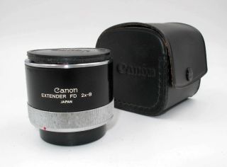 Vintage Canon Extender Fd 2x B W/ Case & Caps.