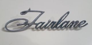Vintage Metal Ford Fairlane Script Emblem Badge Car Automobile Auto