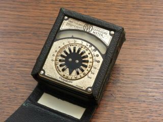 Vintage Smethurst High Light Exposure Meter With Leather Case,  Made By Avo,  1939